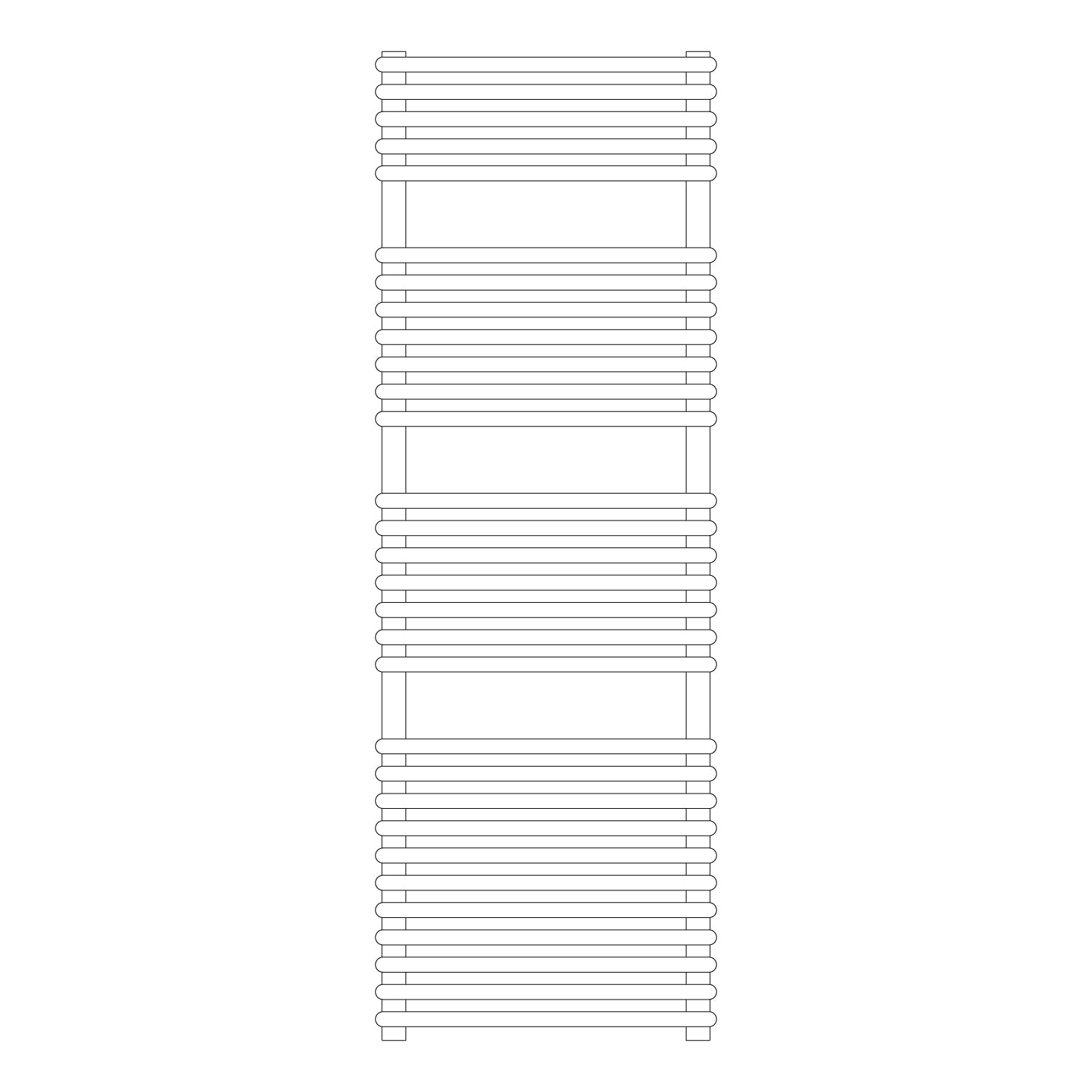 Termoarredo idraulico modello Catania di Lazzarini 1450x500 - Cromo by CeramicStore | Lo specialista del tuo bagno