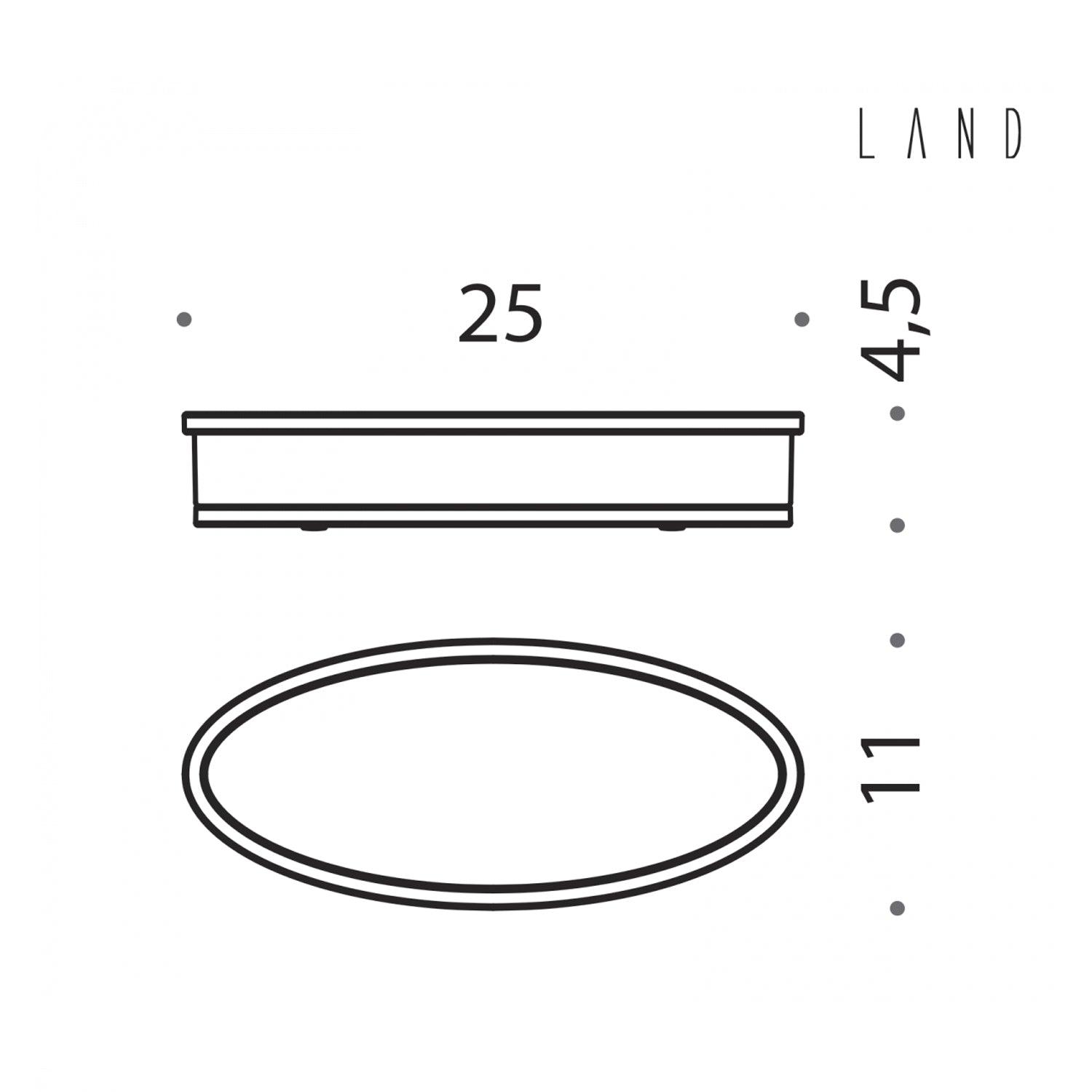 Porta oggetti da bagno 25cm in vetro acidato Land di Colombo Design by CeramicStore | Lo specialista del tuo bagno