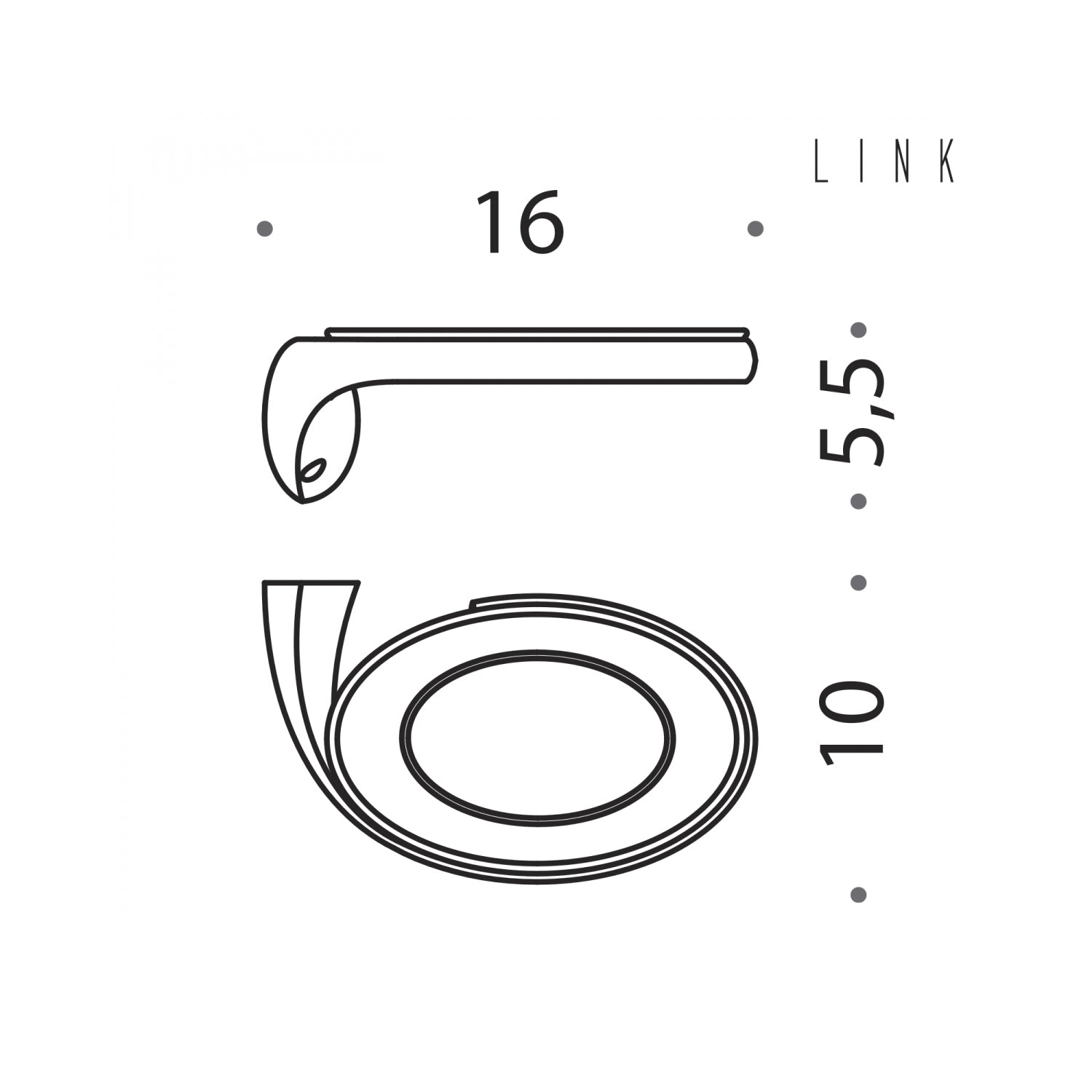 Porta sapone sinistro a muro collezione Link di Colombo Design by CeramicStore | Lo specialista del tuo bagno