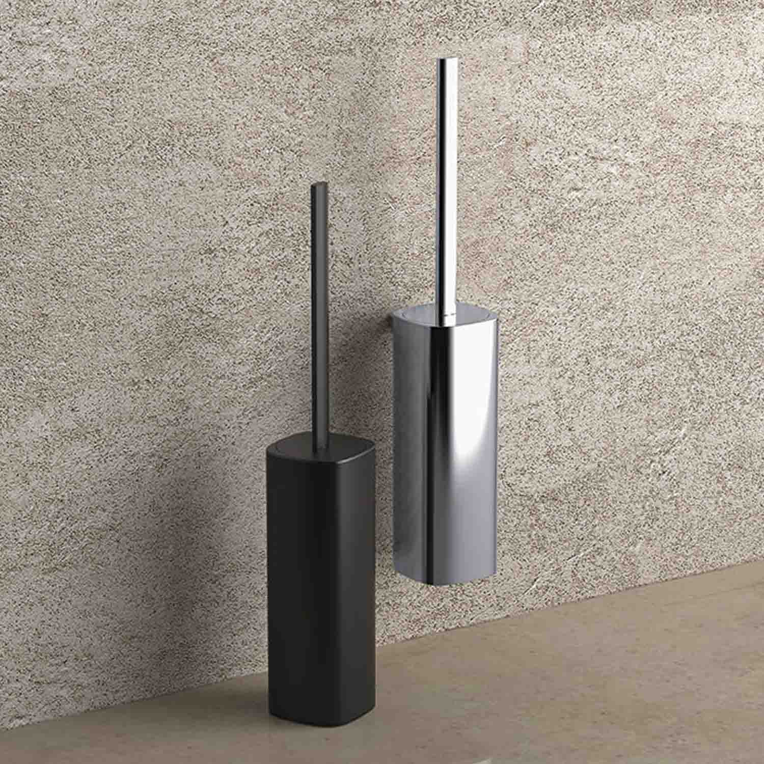 Porta scopino in ottone cromato collezione Trenta di Colombo Design by CeramicStore | Lo specialista del tuo bagno