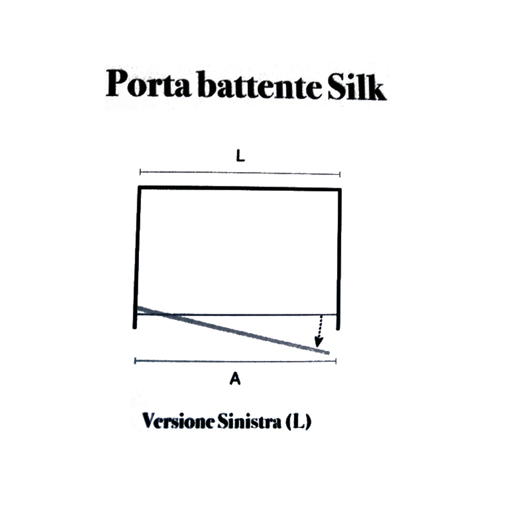 Porta doccia modello Ermes ad apertura battente a sinistra da 90 cm cristallo serigrafato 6 mm temperato by CeramicStore | Lo specialista del tuo bagno