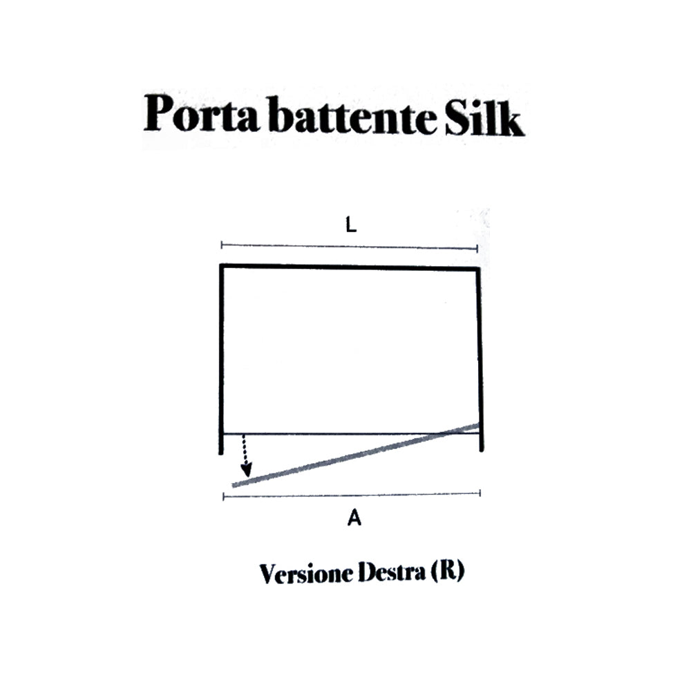 Porta doccia modello Ermes con apertura battente a destra da 80 cm cristallo serigrafato 6 mm temperato by CeramicStore | Lo specialista del tuo bagno