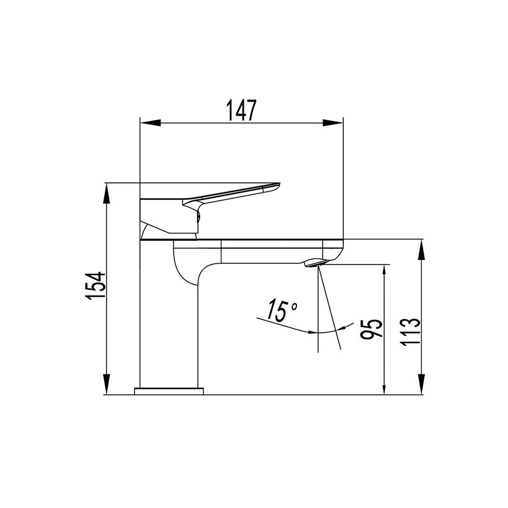 Miscelatore per lavabo, in ottone cromato della serie Rhio by GME - Cromato by CeramicStore | Lo specialista del tuo bagno