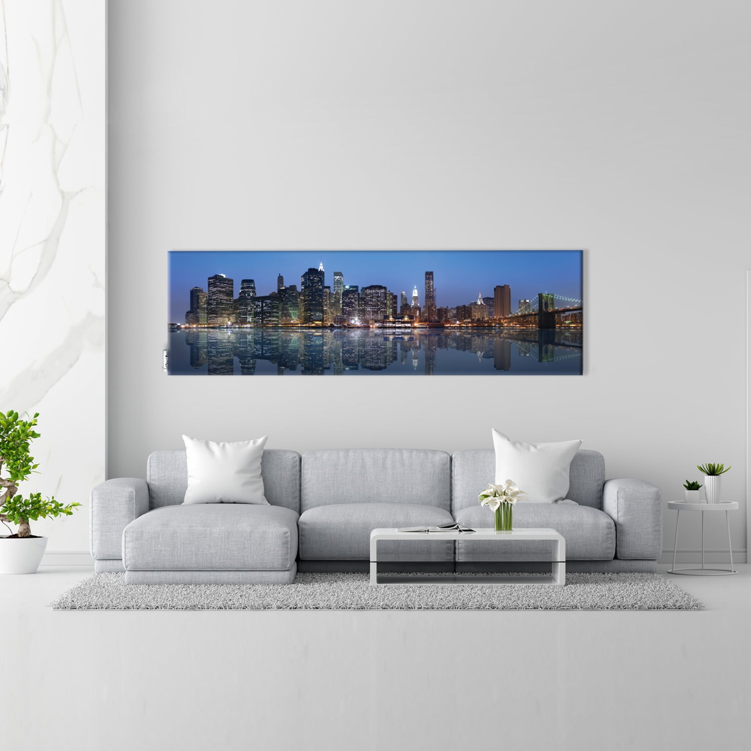 Termoarredo design linea TermoCrea Modello 'New York' cm 36x180 a piastra orizzontale interasse mm 50 by CeramicStore | Lo specialista del tuo bagno
