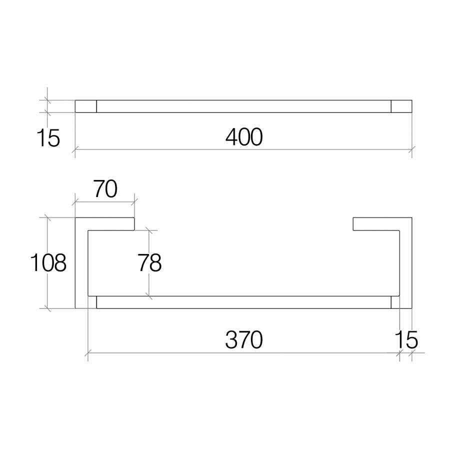 Porta Asciugamani Lineabeta collezione Grela in Acciaio Inox cm 40 per Installazione a Muro by CeramicStore | Lo specialista del tuo bagno