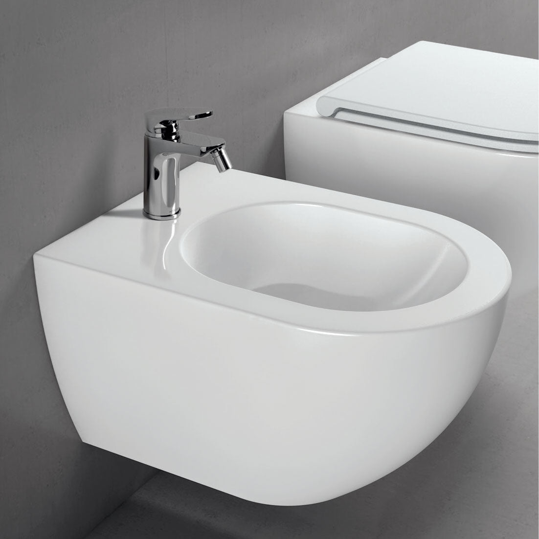 Sanitari sospesi Ceramica Azzurra serie Comoda con sedile soft-close 54x36x34 cm - Bianco lucido by CeramicStore | Lo specialista del tuo bagno
