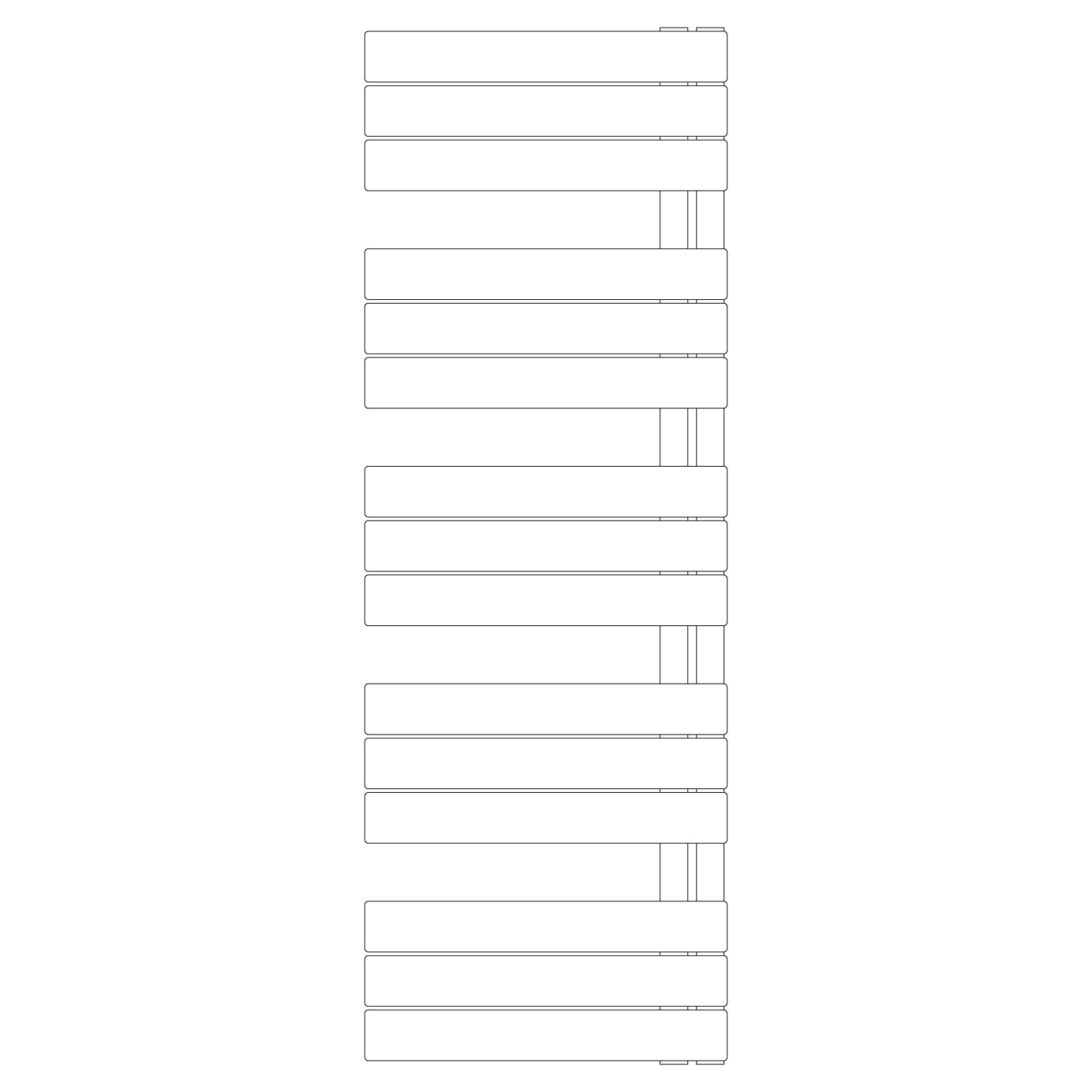 Termoarredo idraulico modello Alba di Lazzarini 1430x500 - Bianco by CeramicStore | Lo specialista del tuo bagno
