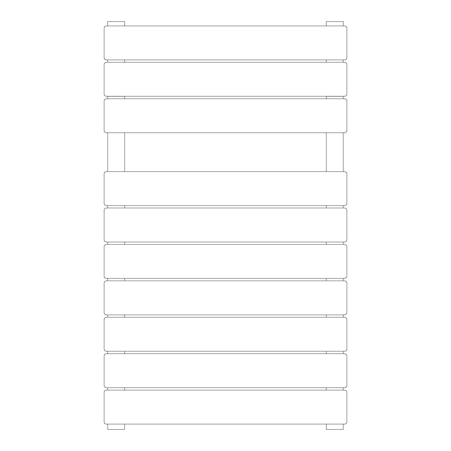 Termoarredo idraulico modello Palermo di Lazzarini 840x500 - Bianco by CeramicStore | Lo specialista del tuo bagno