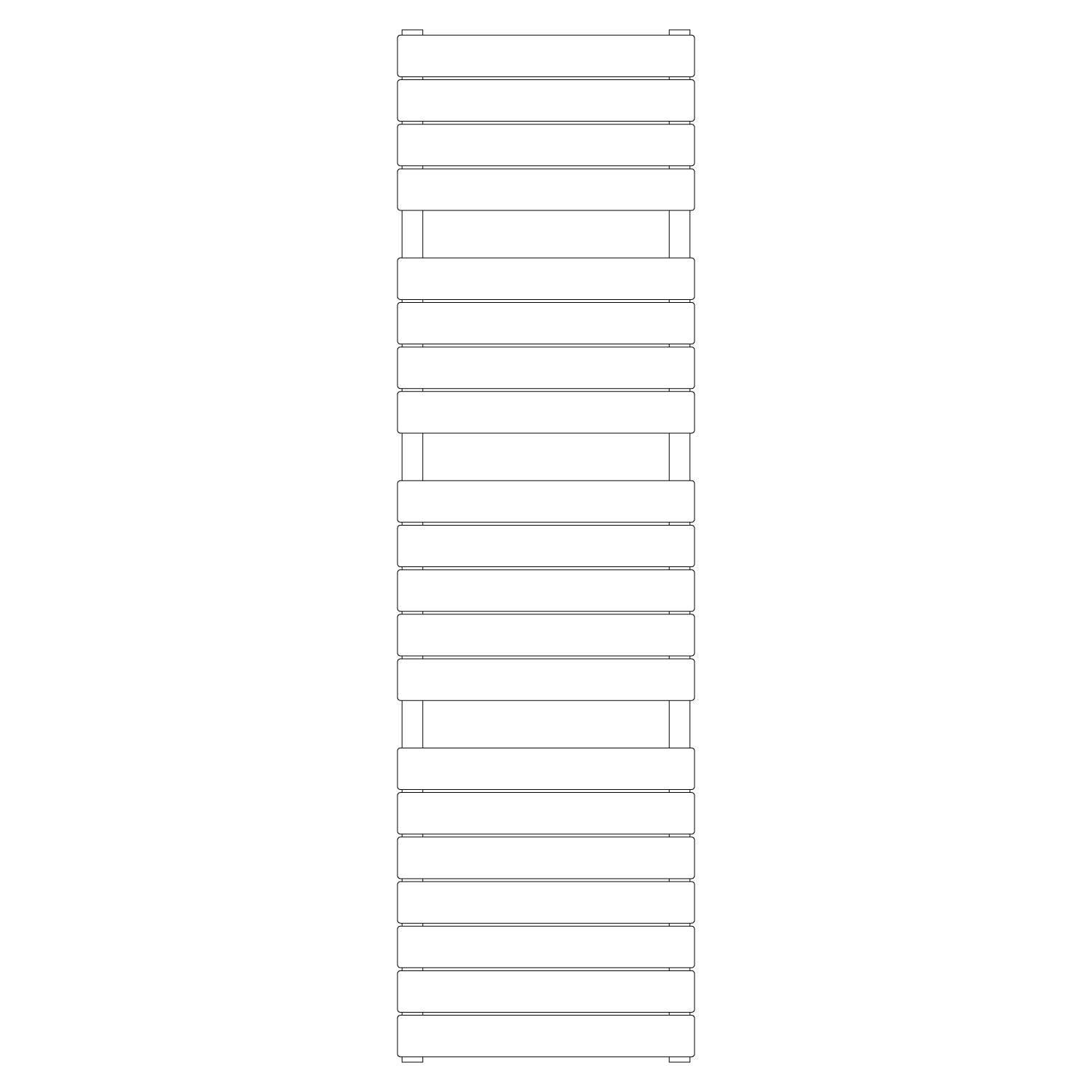 Termoarredo idraulico modello Palermo di Lazzarini 1738x500 - Bianco by CeramicStore | Lo specialista del tuo bagno