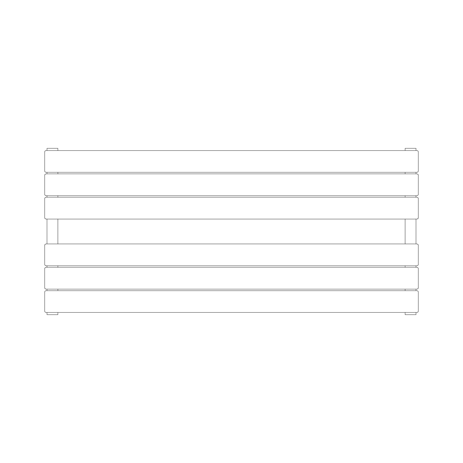 Termoarredo idraulico modello Genova di Lazzarini 534x1200 - Bianco by CeramicStore | Lo specialista del tuo bagno