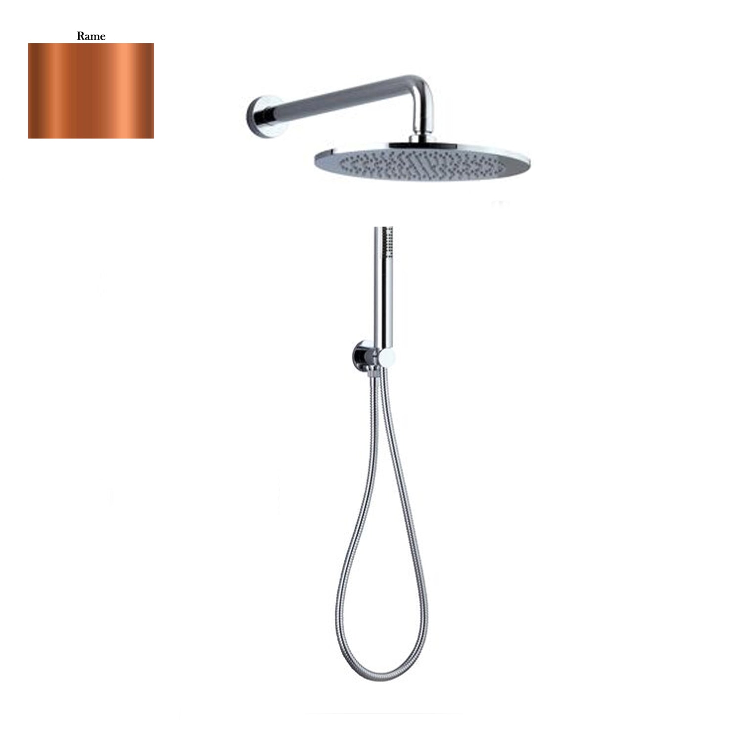 Set doccia composto da soffione Vienna, doccia e flessibile rame by CeramicStore | Lo specialista del tuo bagno
