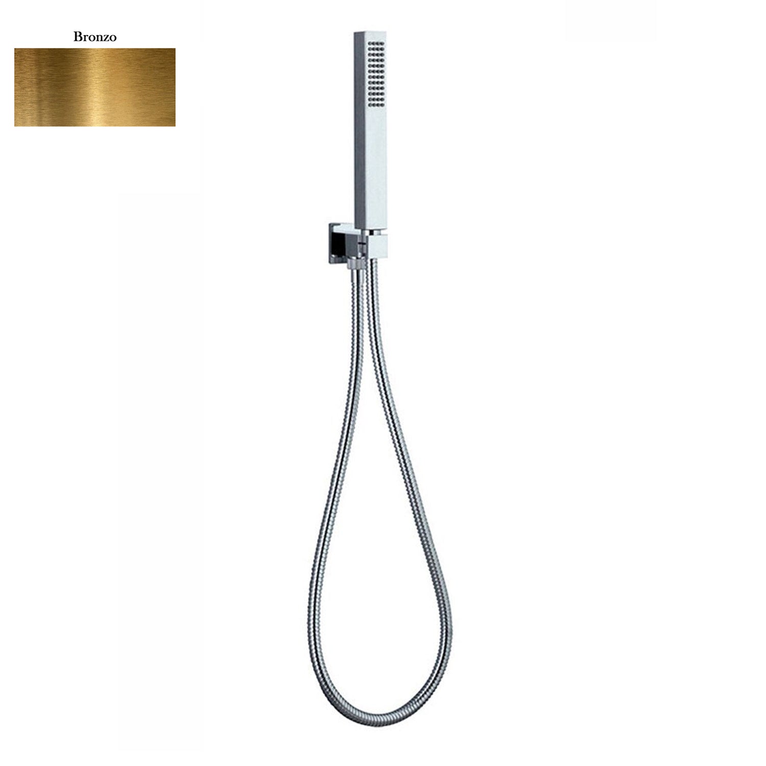 Set presa acqua con supporto, composto da doccia Glamour e flessibile bronzo by CeramicStore | Lo specialista del tuo bagno