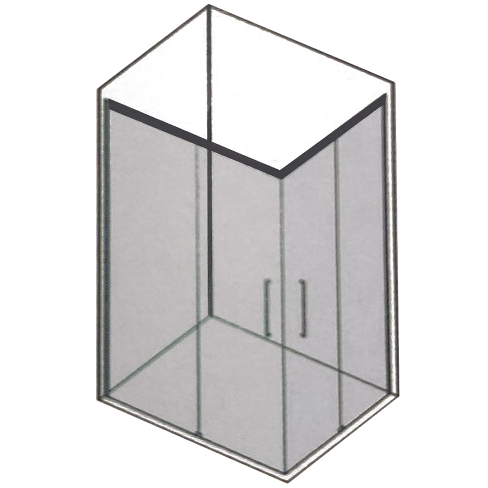 Box doccia quadrato con apertura angolare cm 120x120 modello Lauren in cristallo temperato mm 8 by CeramicStore | Lo specialista del tuo bagno