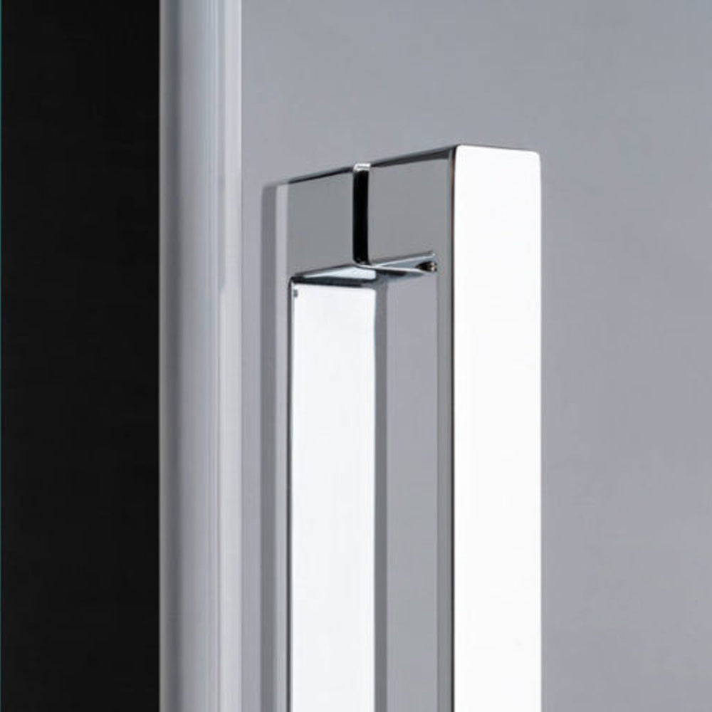 Box doccia quadrato con apertura scorrevole angolare cm 70x80 modello Lauren in cristallo temperato mm 8 - LATO DESTRO by CeramicStore | Lo specialista del tuo bagno