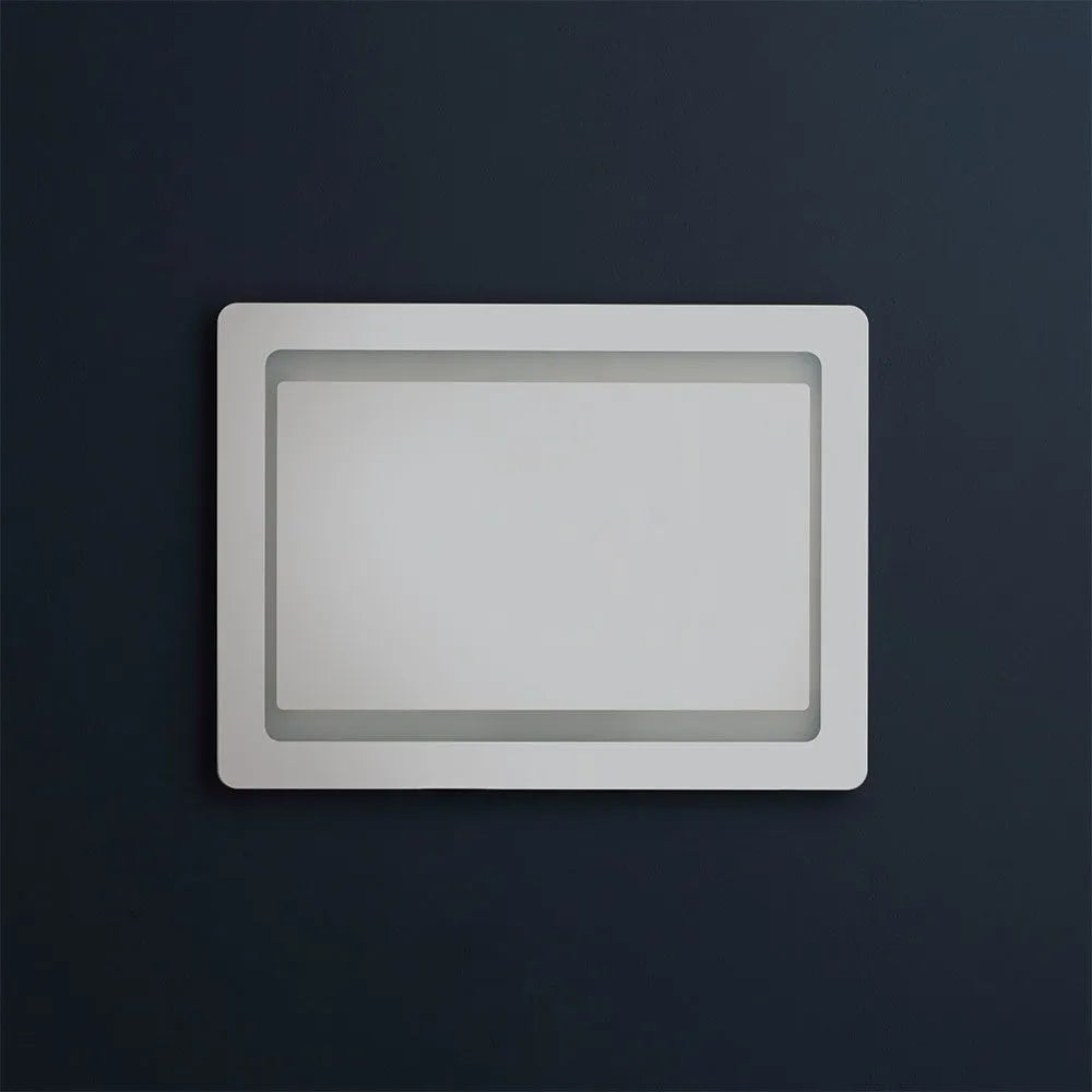 Specchiera rettangolare 80x60 cm Cubi&Co reversibile con LED integrato by CeramicStore | Lo specialista del tuo bagno