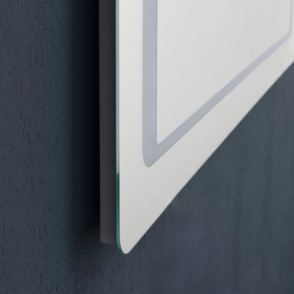Specchiera rettangolare 80x60 cm Cubi&Co reversibile con LED integrato by CeramicStore | Lo specialista del tuo bagno