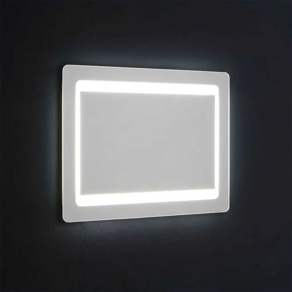Specchiera rettangolare 80x60 cm Cubi&Co reversibile con LED integrato by CeramicStore | Lo specialista del tuo bagno
