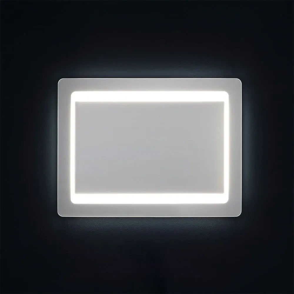 Specchiera rettangolare 80x60 cm Cubi&Co reversibile con LED integrato by CeramicStore | Lo specialista del tuo bagno