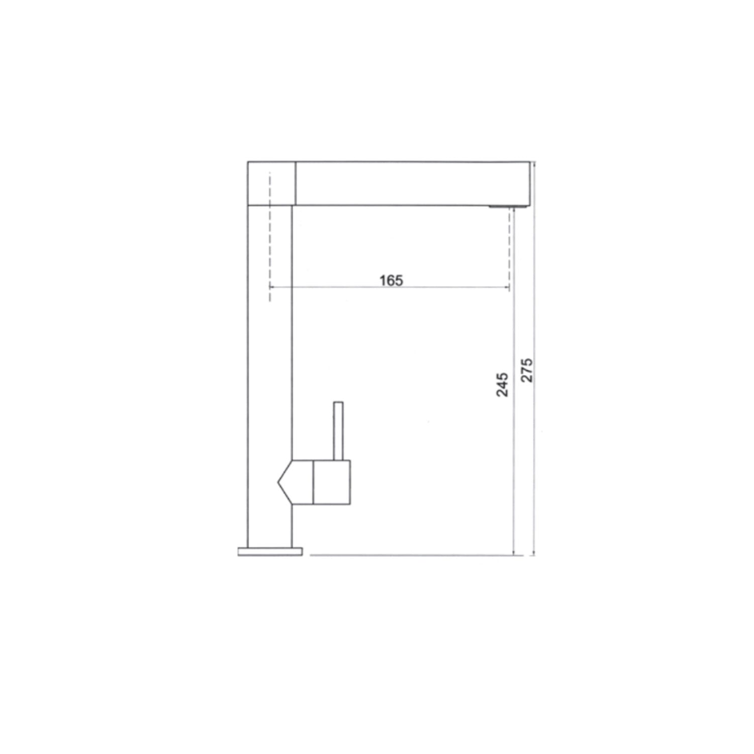 Miscelatore cucina canna a taglio in ottone cromato serie Saturno Keller taps by CeramicStore | Lo specialista del tuo bagno