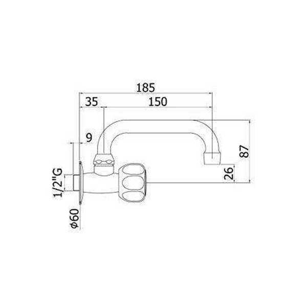 Rubinetto lavabo serie Danubio modello DA205CR Cromo Paffoni by CeramicStore | Lo specialista del tuo bagno