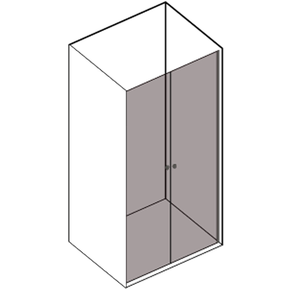 Porta doccia per nicchia da 115 cm apertura saloon in cristallo trasparente da 6 mm by CeramicStore | Lo specialista del tuo bagno