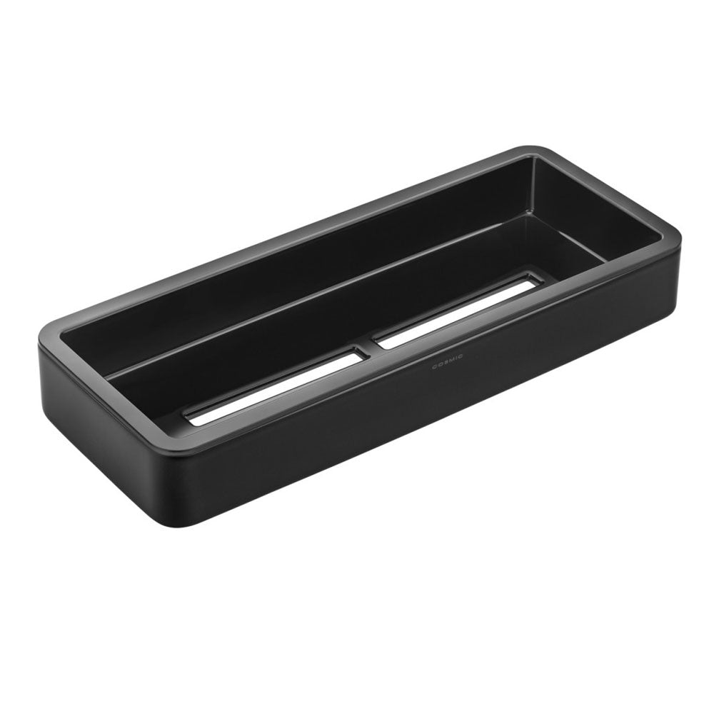Porta sapone doccia a muro in ottone e plastica della collezione 'Black & White' by Cosmic - Nero satinato by CeramicStore | Lo specialista del tuo bagno