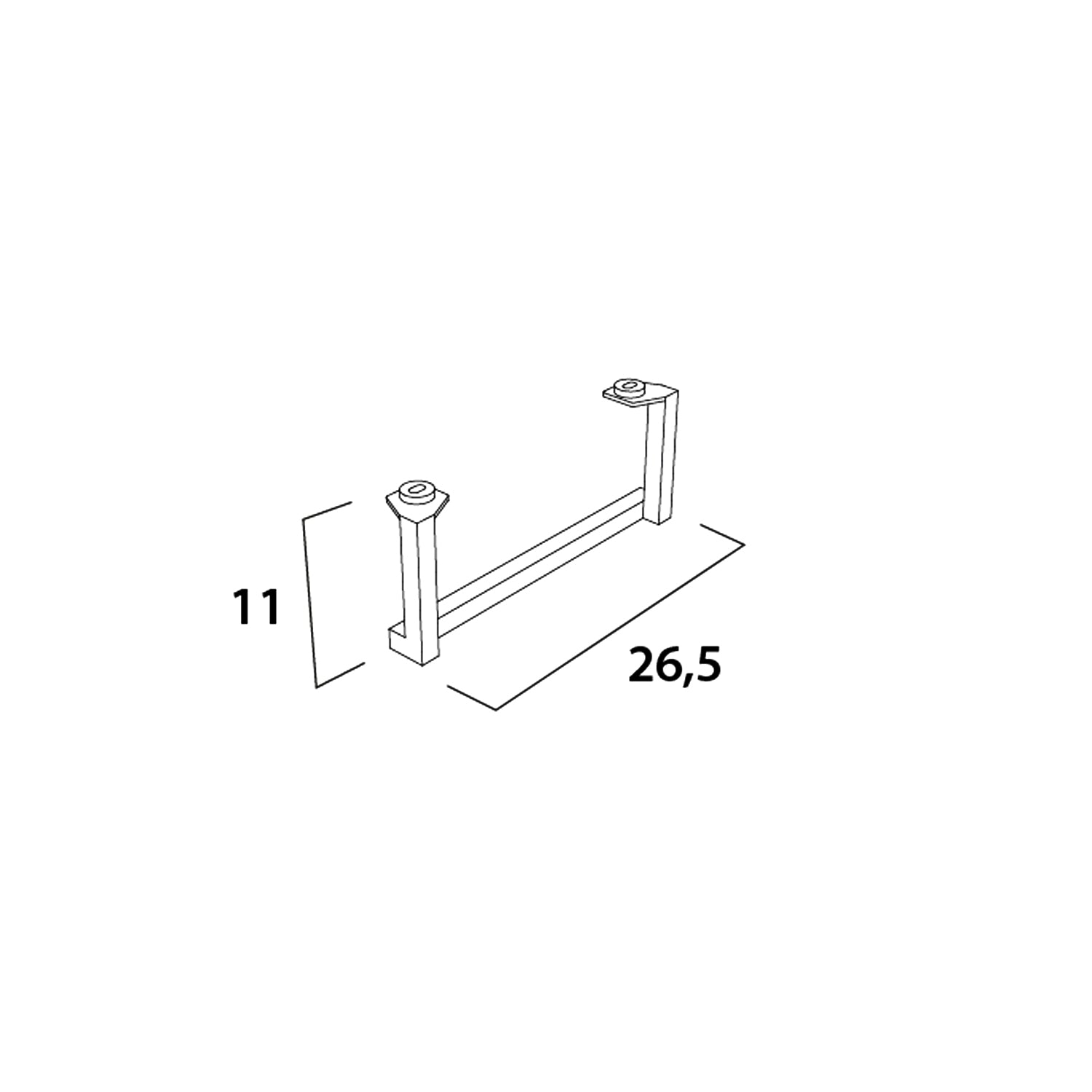 Portasciugamani laterale in acciaio verniciato nero opaco per lavabo Globo Mode ME070 by CeramicStore | Lo specialista del tuo bagno