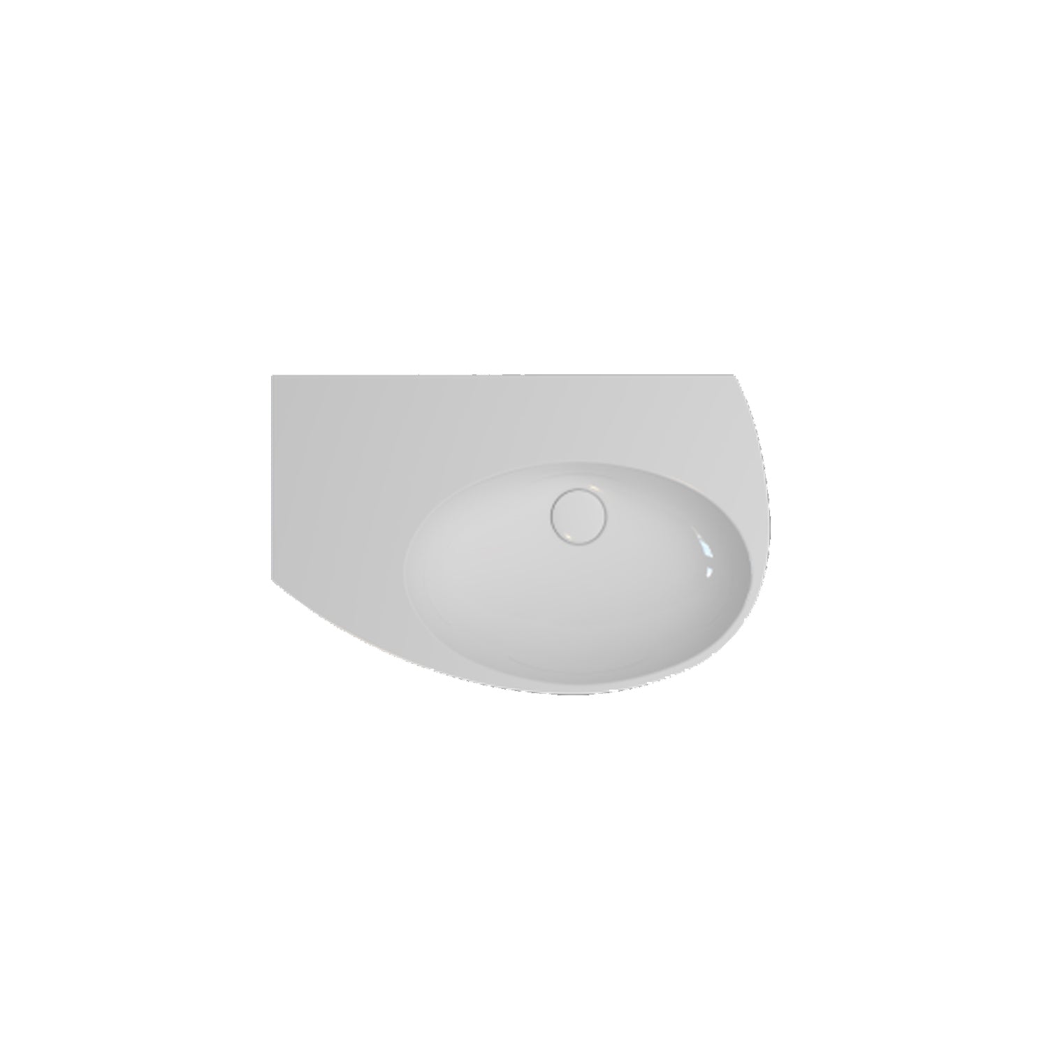 Lavabo Sospeso con piano d'appoggio laterale 70x45 cm Ceramica Globo Mode - vasca a destra by CeramicStore | Lo specialista del tuo bagno