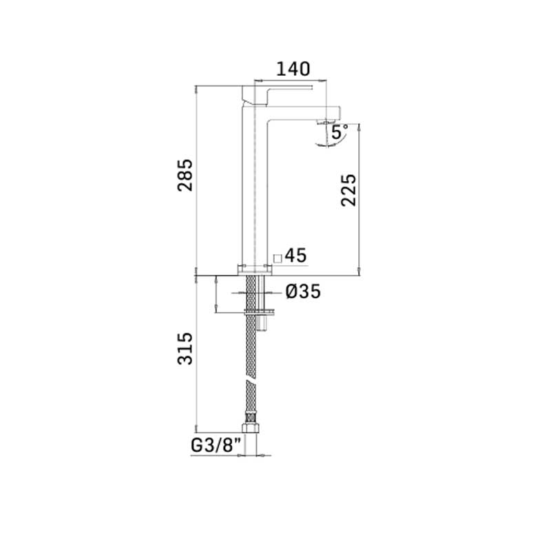 Set di miscelatori Lavabo Alto, Bidet e Doccia incasso con Deviatore in ottone Cromo collezione Feel di Mamoli Rubinetterie by CeramicStore | Lo specialista del tuo bagno