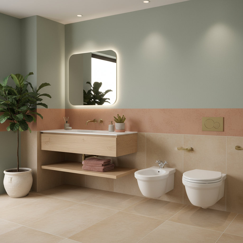 Sanitari sospesi 55x38 cm serie Ethos di Ceramica Galassia con sedile soft-close