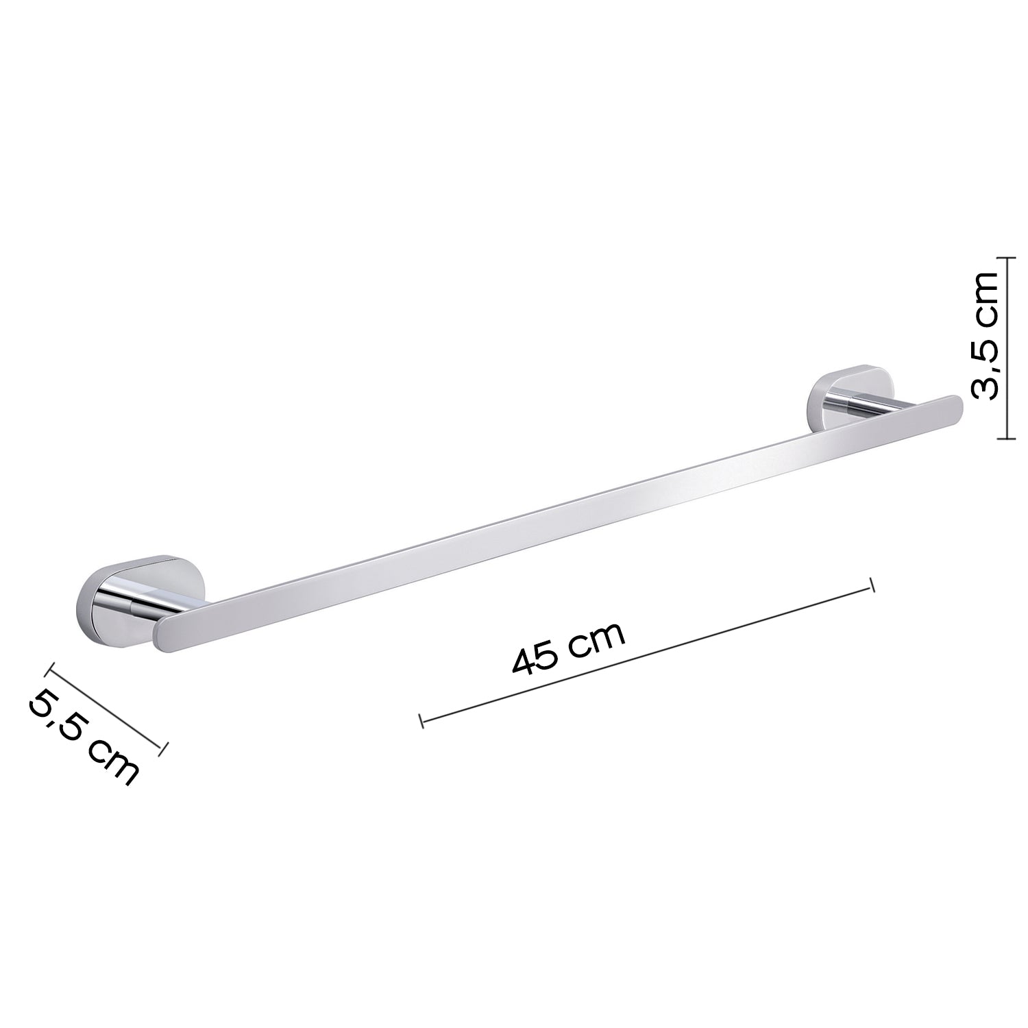 Portasalviette a parete Gedy Bernina cm 45 in acciaio inox cromato by CeramicStore | Lo specialista del tuo bagno