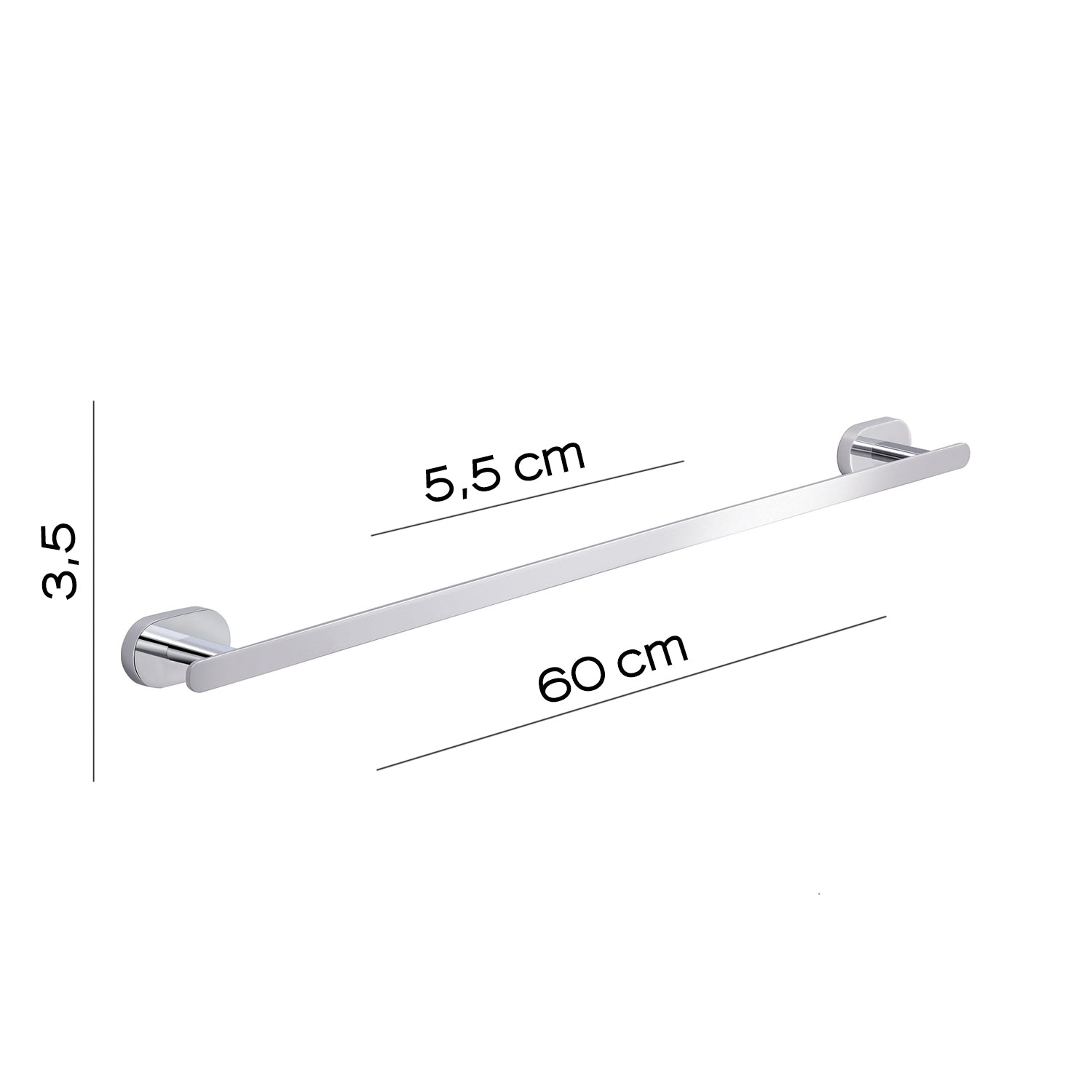 Portasalviette a parete Gedy Bernina cm 60 in acciaio inox cromato by CeramicStore | Lo specialista del tuo bagno