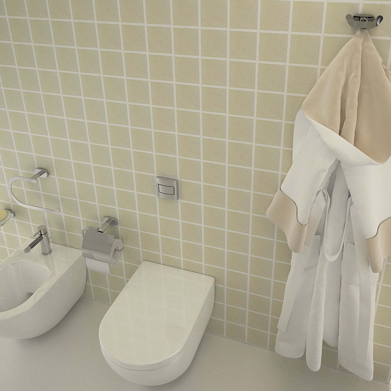 Pratico appendiabiti doppio, a parete, Gedy Bernina acciao inox cromo by CeramicStore | Lo specialista del tuo bagno