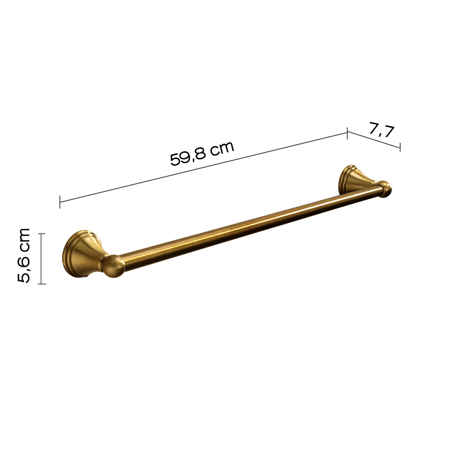 Portasalviette 60 cm a parete di Gedy serie Romance - Bronzo by CeramicStore | Lo specialista del tuo bagno
