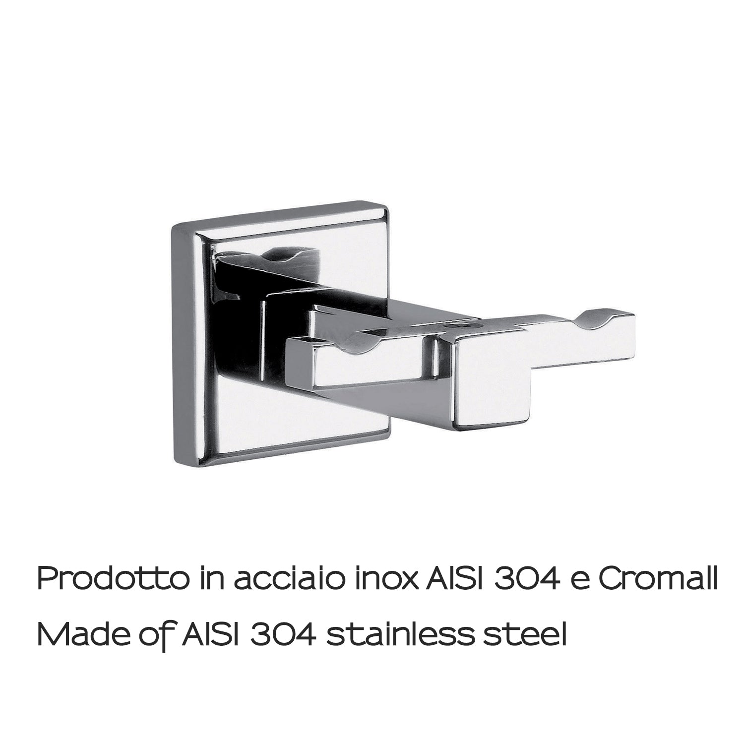 Appendiabiti doppio in acciaio inox AISI 304 Colorado di Gedy - Cromato by CeramicStore | Lo specialista del tuo bagno