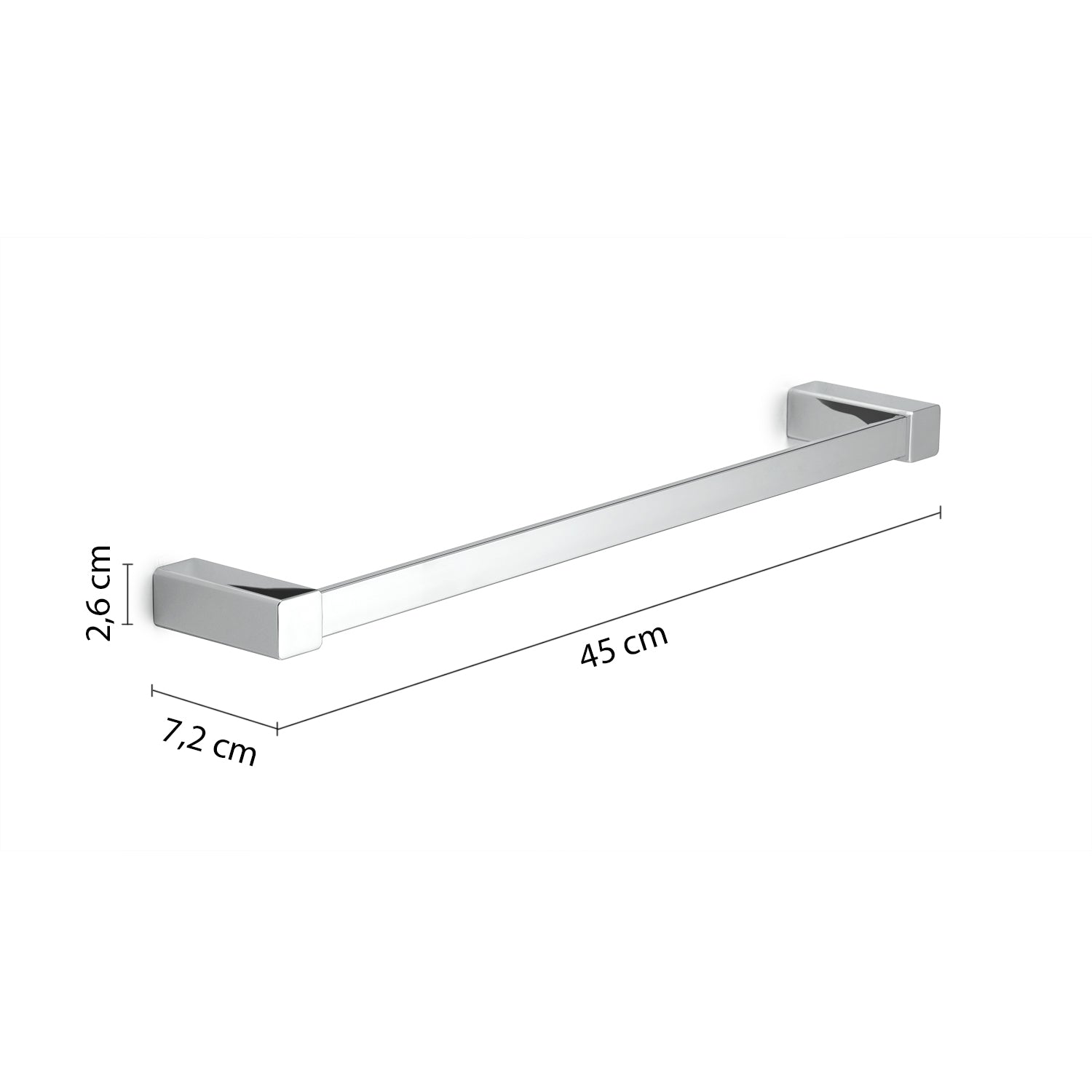 Porta asciugamani 45 cm da muro Spluga di Gedy - Cromato by CeramicStore | Lo specialista del tuo bagno