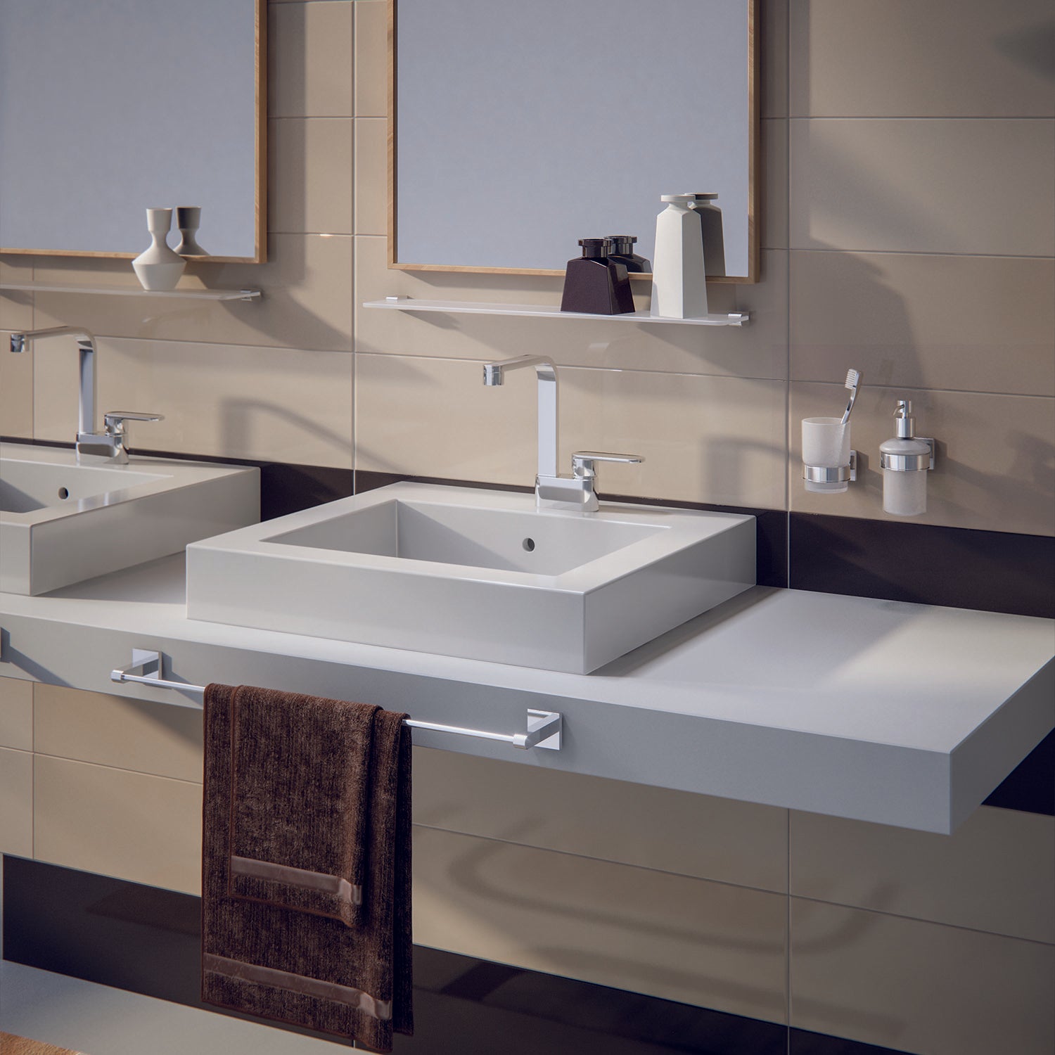 Porta asciugamani 60 cm in Acciaio Inox di Gedy serie New Jersey - Cromato by CeramicStore | Lo specialista del tuo bagno