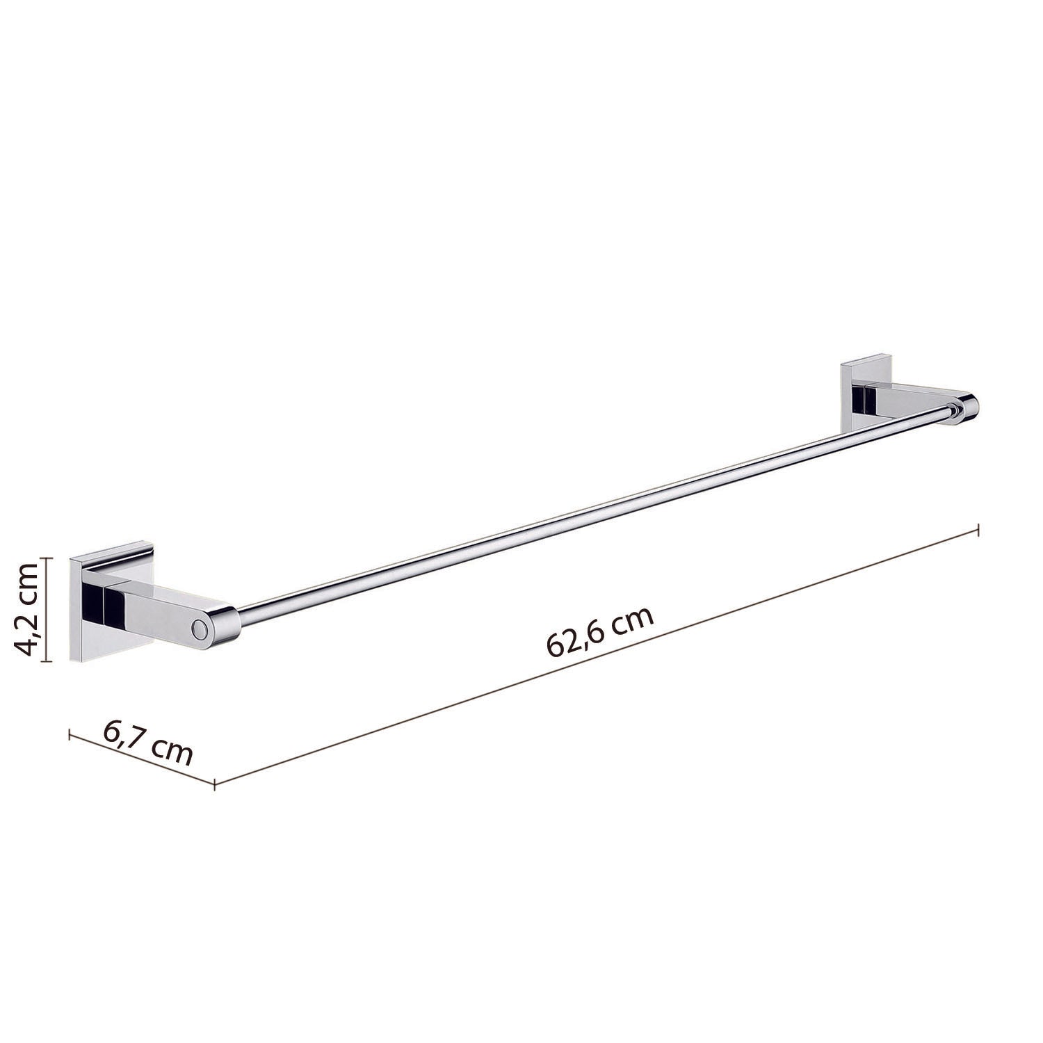 Porta asciugamani 60 cm in Acciaio Inox di Gedy serie New Jersey - Cromato by CeramicStore | Lo specialista del tuo bagno