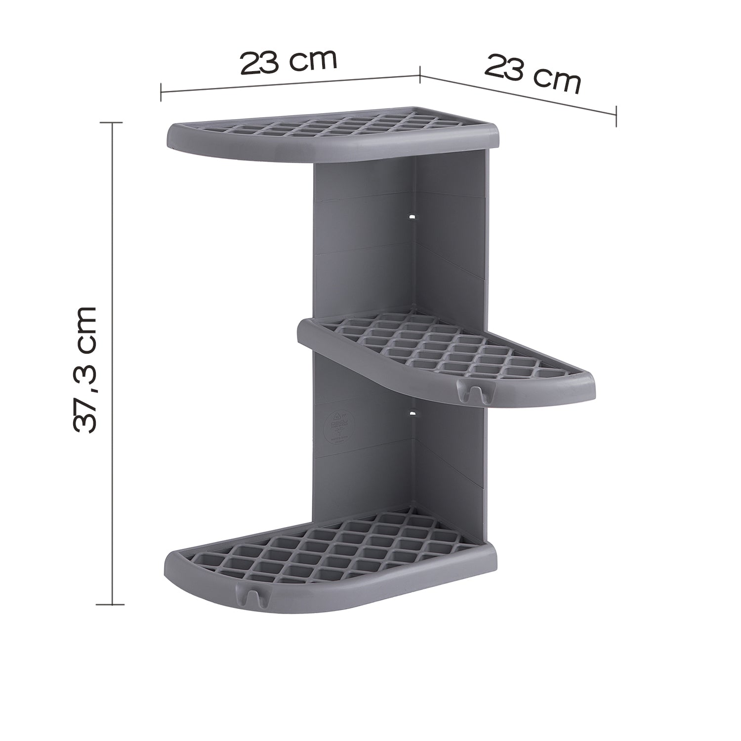Portaoggetti doccia angolare modello Oscar di Gedy - Grigio by CeramicStore | Lo specialista del tuo bagno