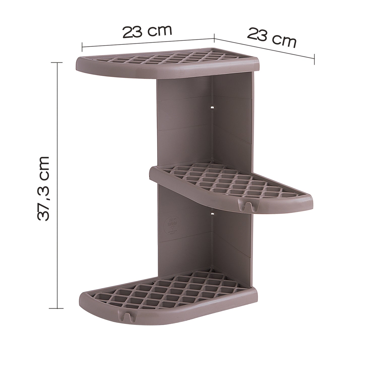 Portaoggetti doccia angolare modello Oscar di Gedy - Tortora by CeramicStore | Lo specialista del tuo bagno