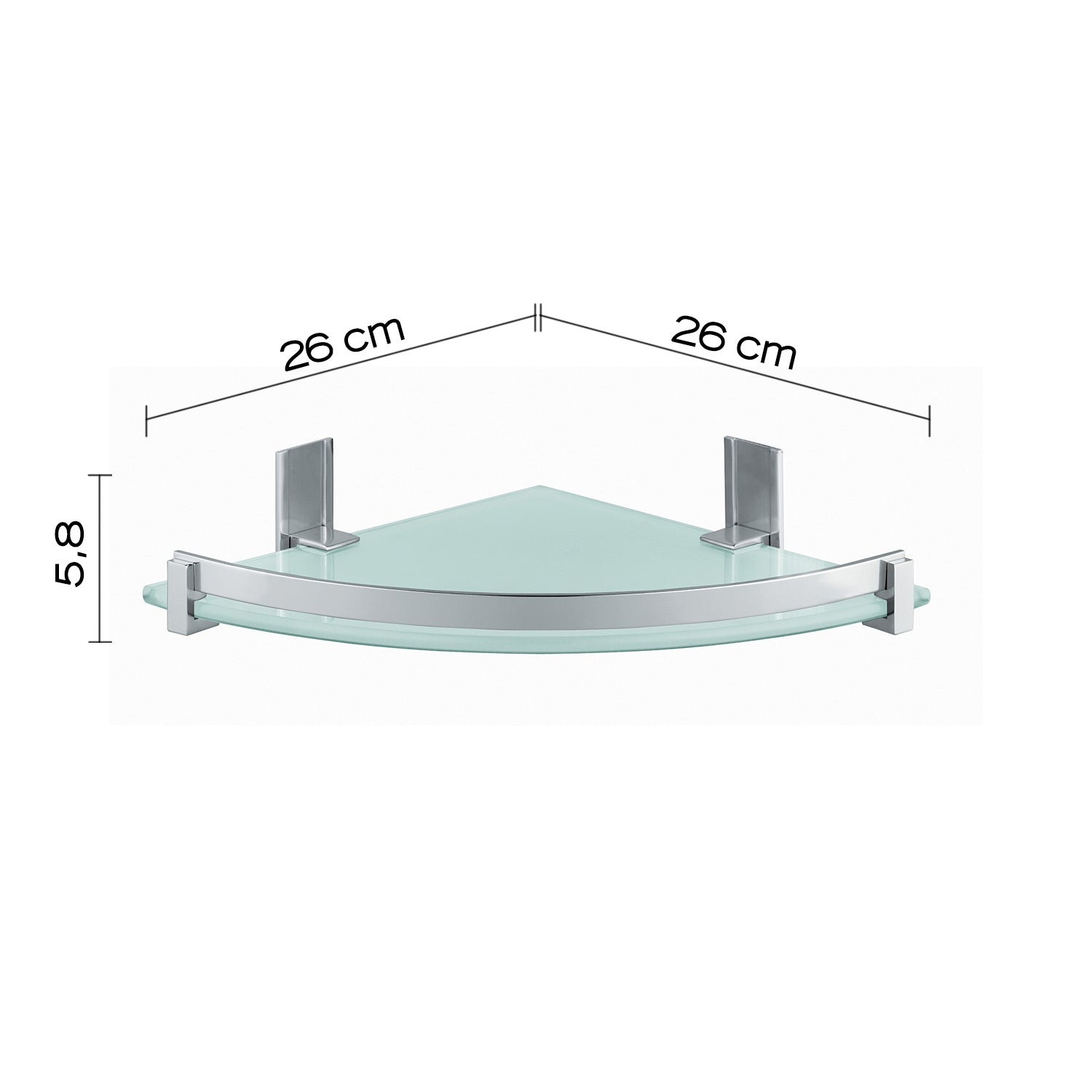 Portasapone e oggetti per doccia Gedy Cloud, alluminio e vetro temperato cm 26x5,8x26 by CeramicStore | Lo specialista del tuo bagno