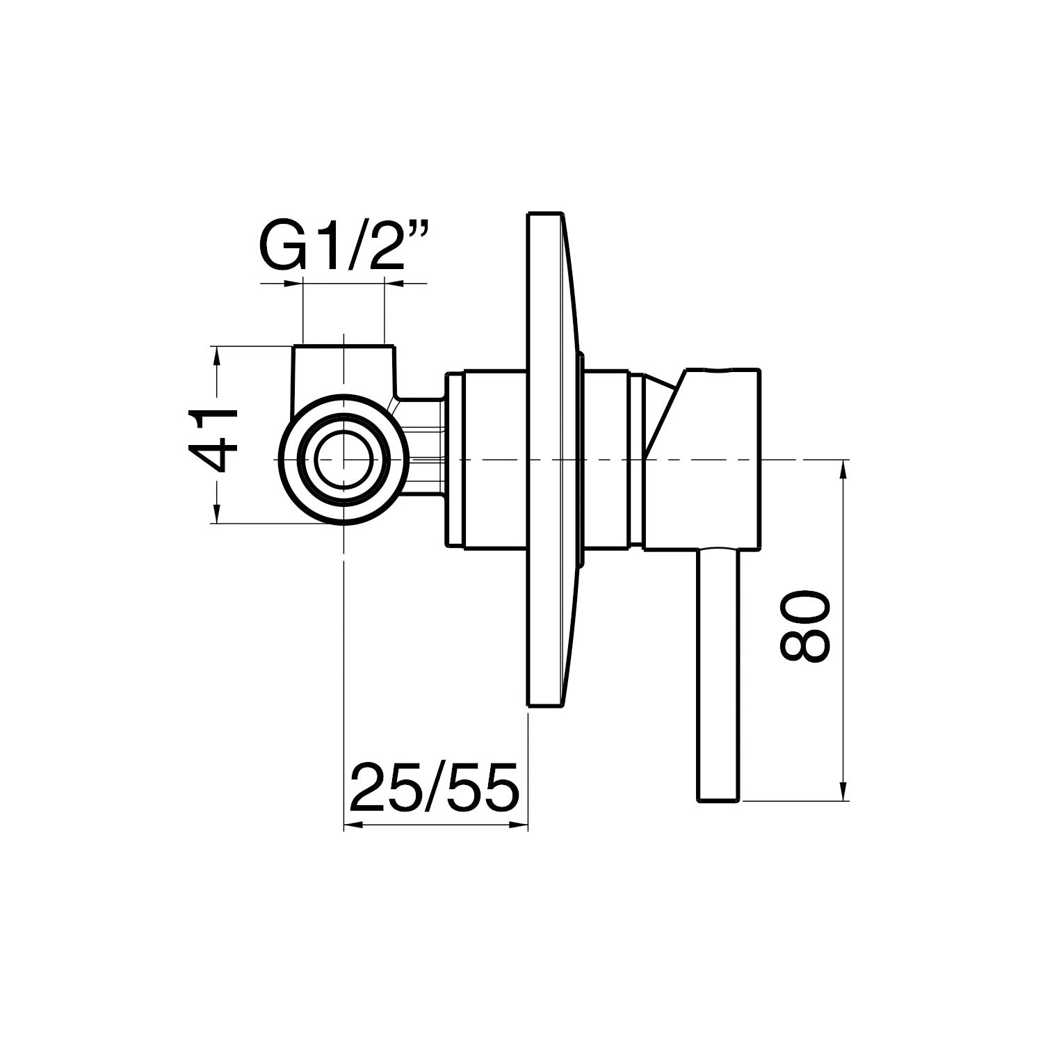 Composizione di miscelatori per lavabo incasso easy box, bidet e doccia Moon in ottone cromato by CeramicStore | Lo specialista del tuo bagno
