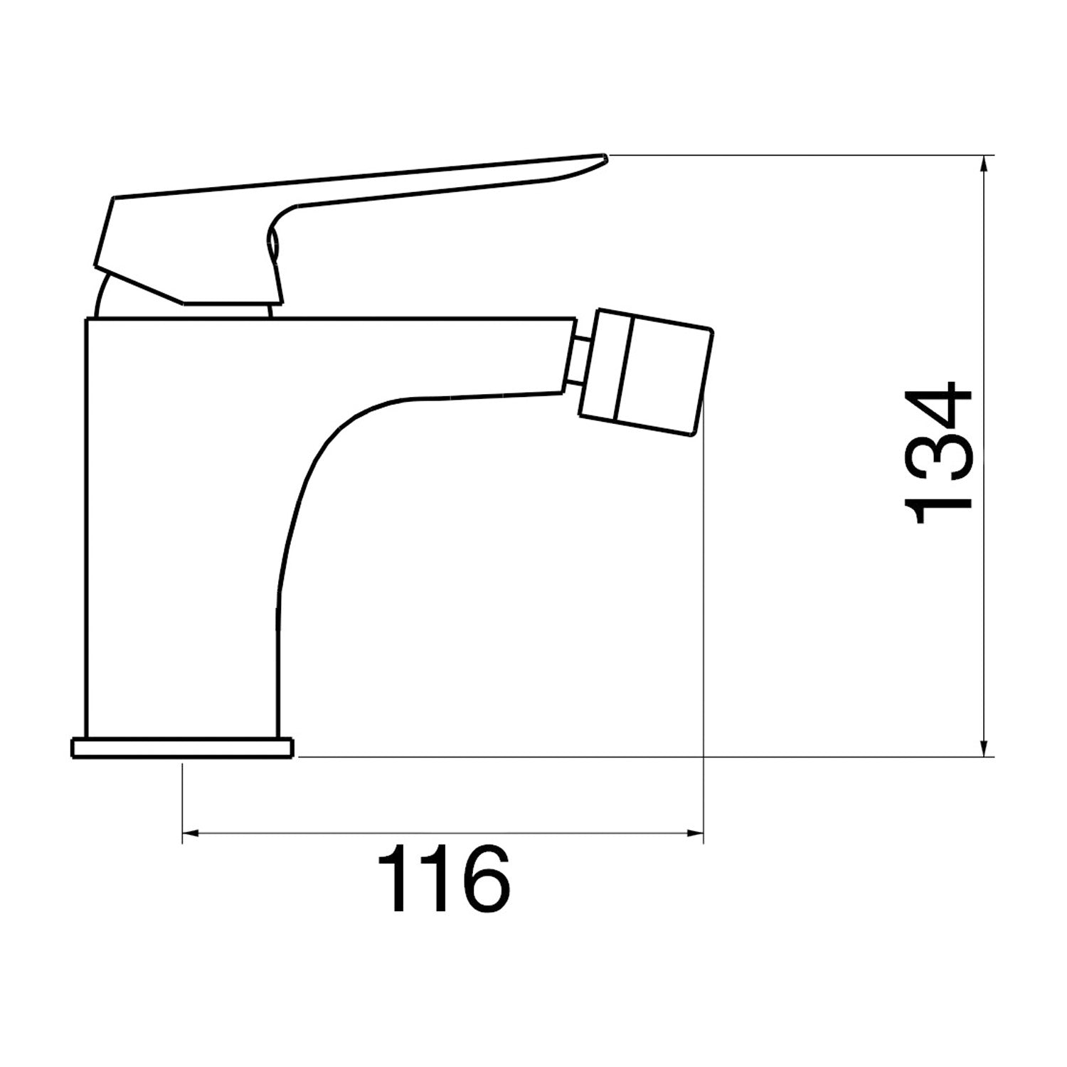 Composizione di miscelatori per lavabo easy box, bidet e doccia 2 vie Echo in ottone cromato by CeramicStore | Lo specialista del tuo bagno