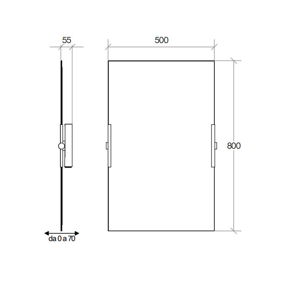 Specchio da parete rettangolare alto orientabile a filo lucido da parete Lineabeta Speci cm 64x80 by CeramicStore | Lo specialista del tuo bagno