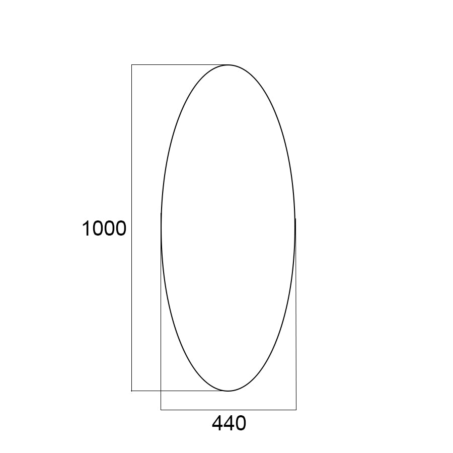 Specchio ovale essential da parete ultrapiatto Lineabeta Speci cm 44x100 by CeramicStore | Lo specialista del tuo bagno