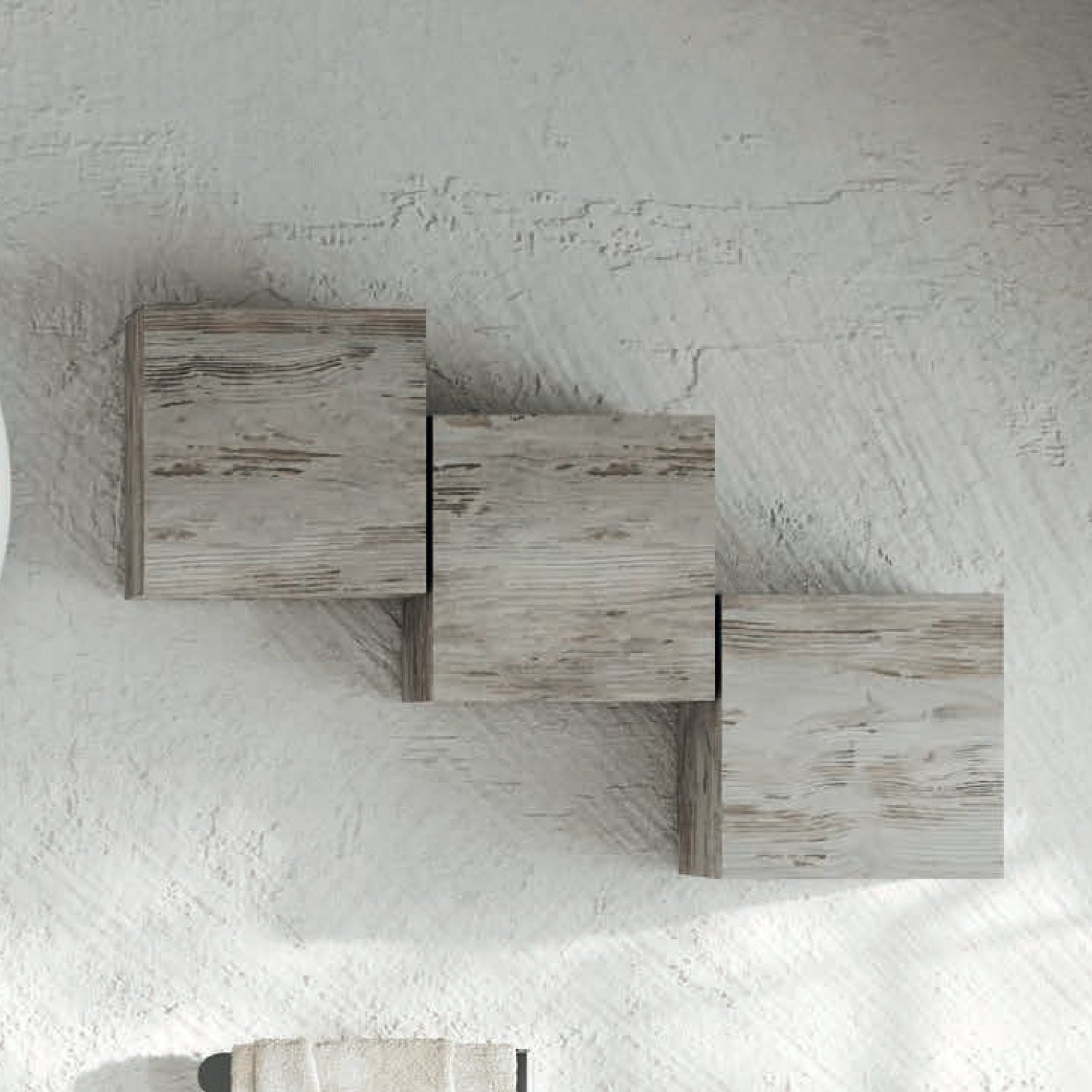 Pensile bagno cubo ad un'anta Grigio Antico Cubi&Co cm 30 by CeramicStore | Lo specialista del tuo bagno