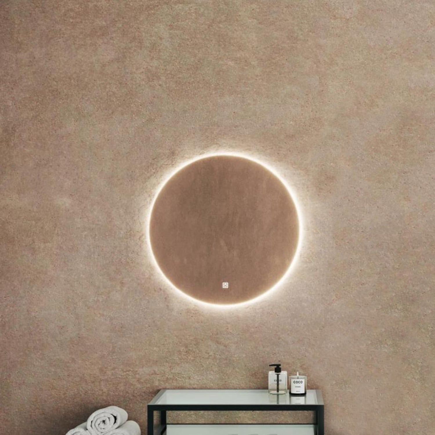 Specchio touch cerchio retroilluminato LED Cubi&Co 60 cm by CeramicStore | Lo specialista del tuo bagno