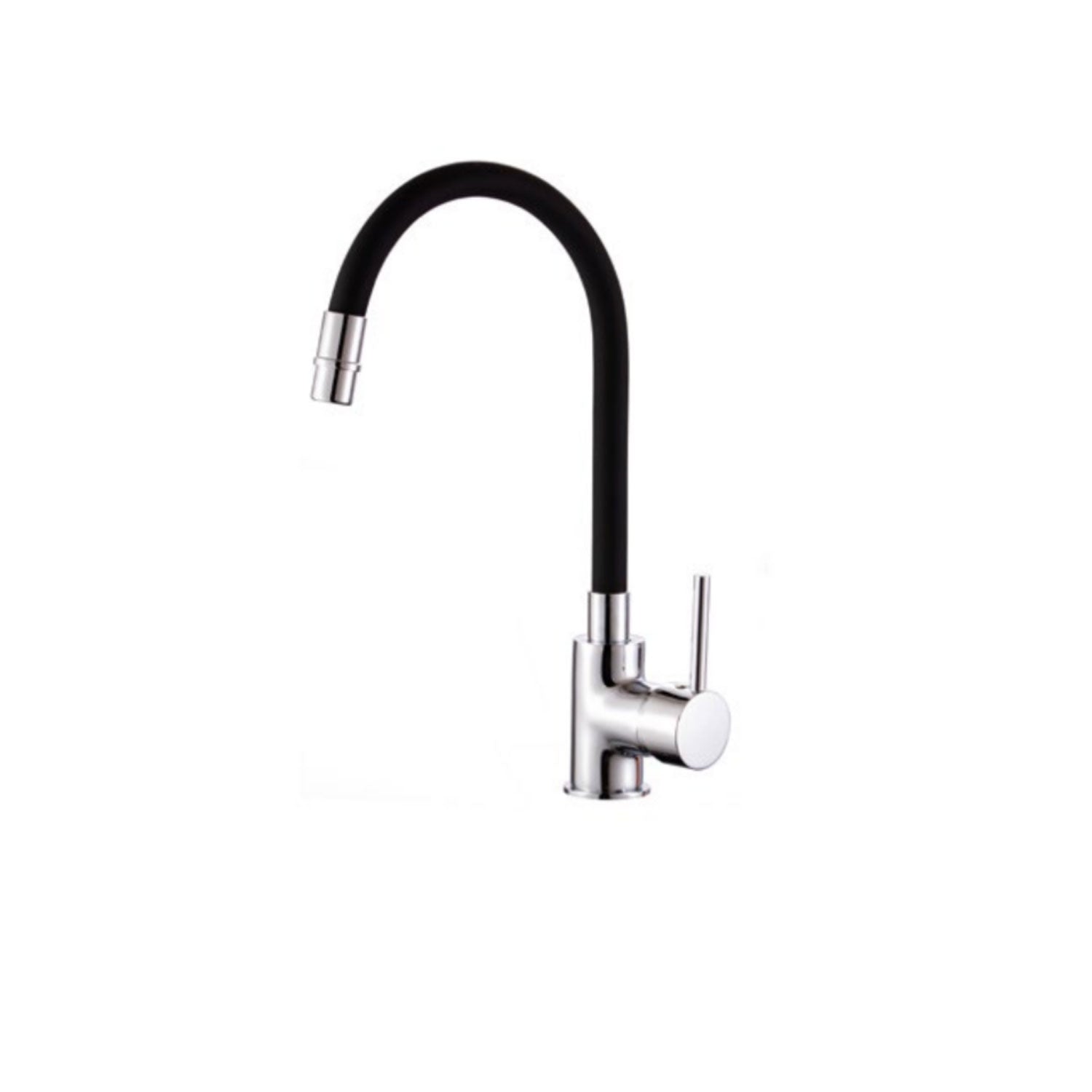 Miscelatore cucina in ottone cromato con canna snodata nera Keller taps by CeramicStore | Lo specialista del tuo bagno