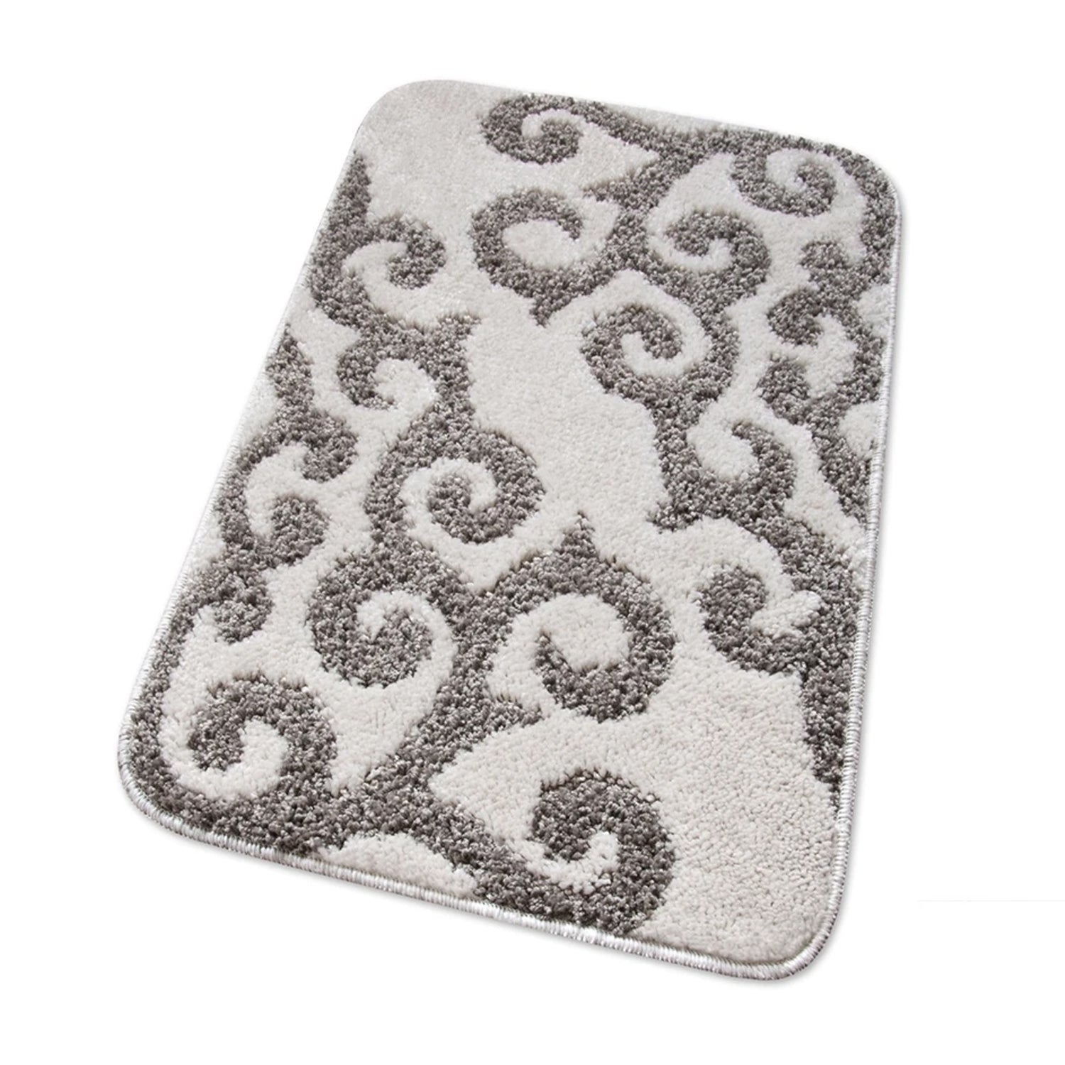 Tappeto bagno con fantasia arabesca e retro antiscivolo cm 50x80 Grigio by CeramicStore | Lo specialista del tuo bagno