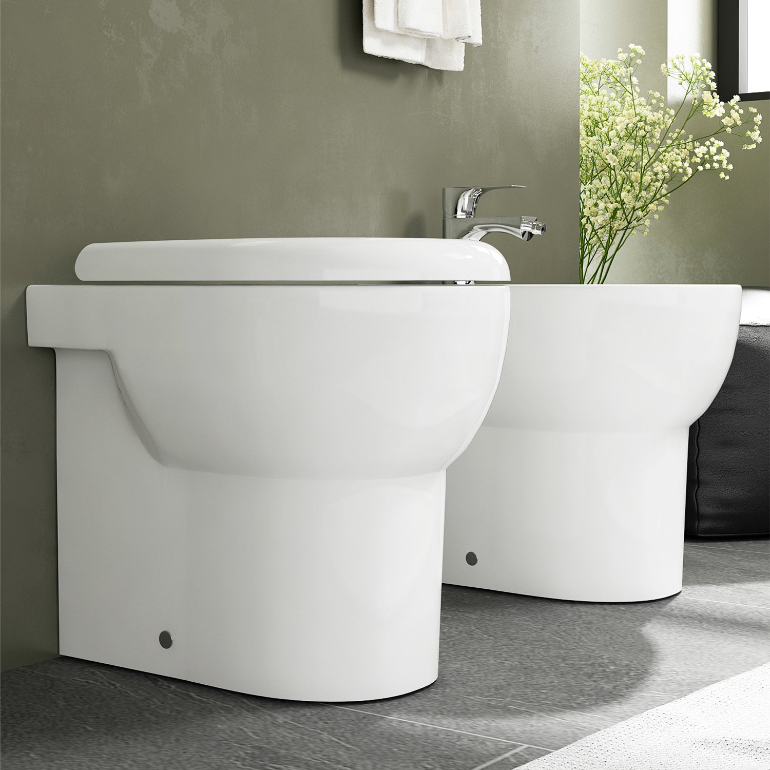 Vaso a terra Azzurra Absolute rimless 50x34